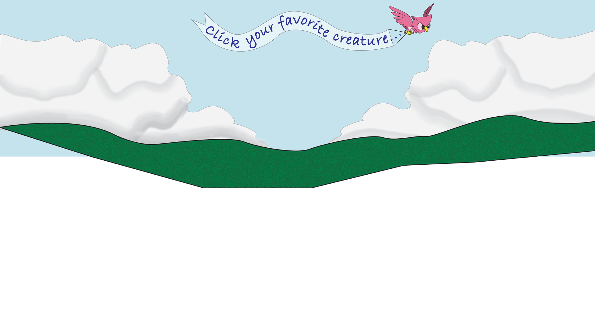 Whimsical sweet creature art background scene